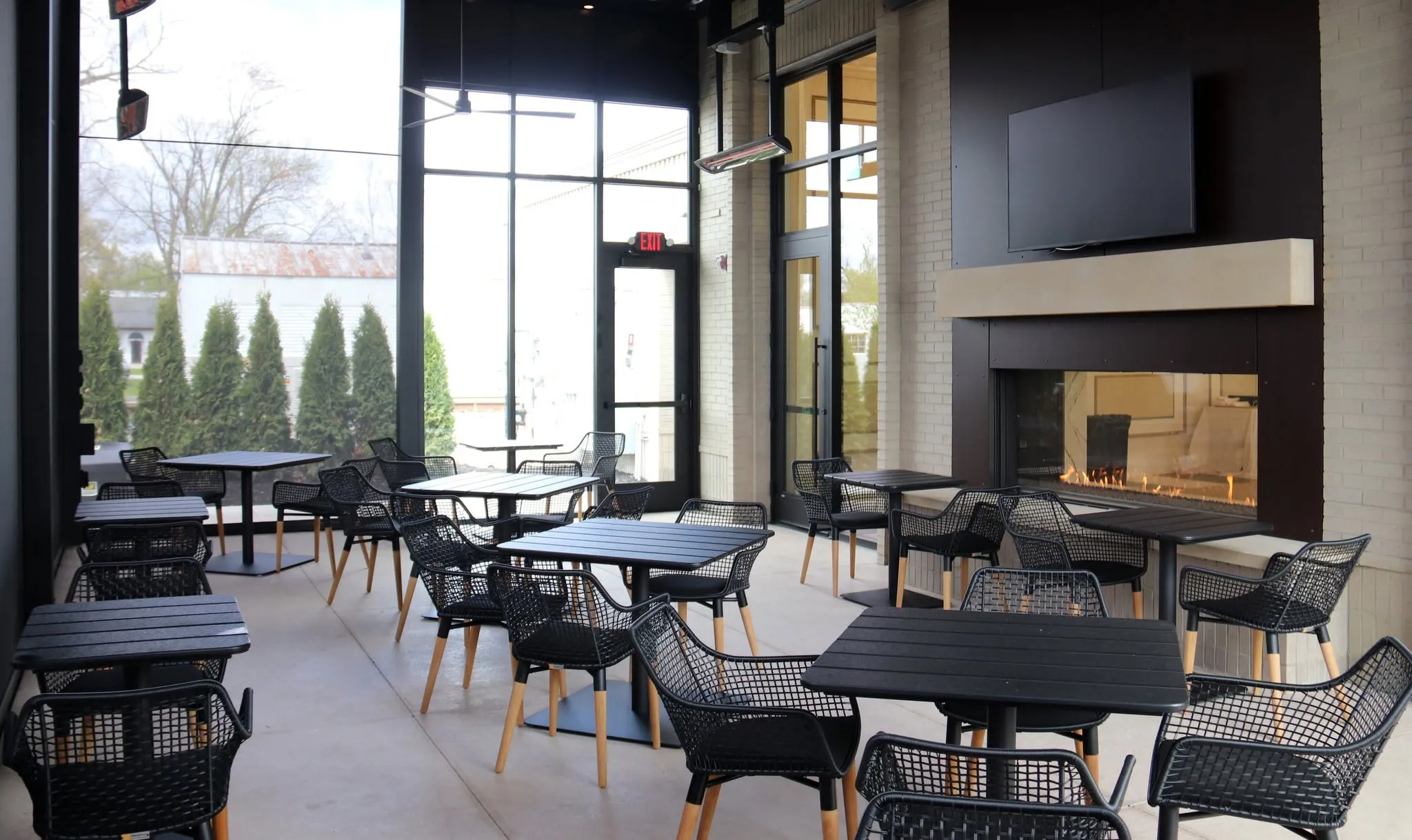 Tables set across the dining area