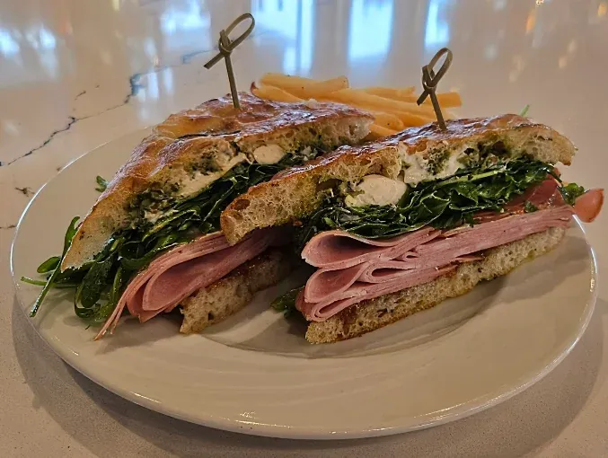 Mortadella focaccia
