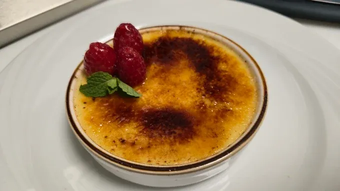 Cereal milk crème brûlée